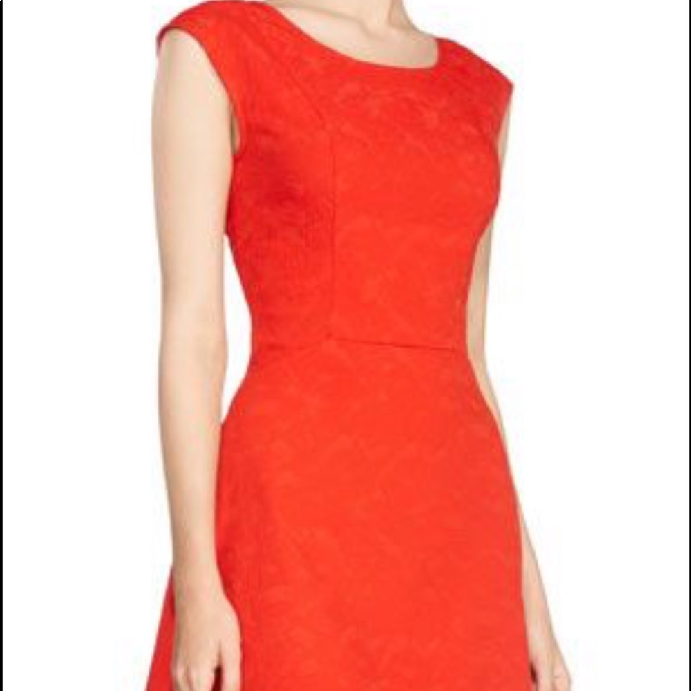 Justfab red fit and flare dress